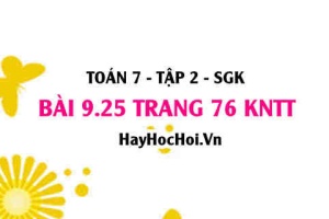 Bài 9.25 trang 76 Toán 7 Tập 2 Kết nối tri thức